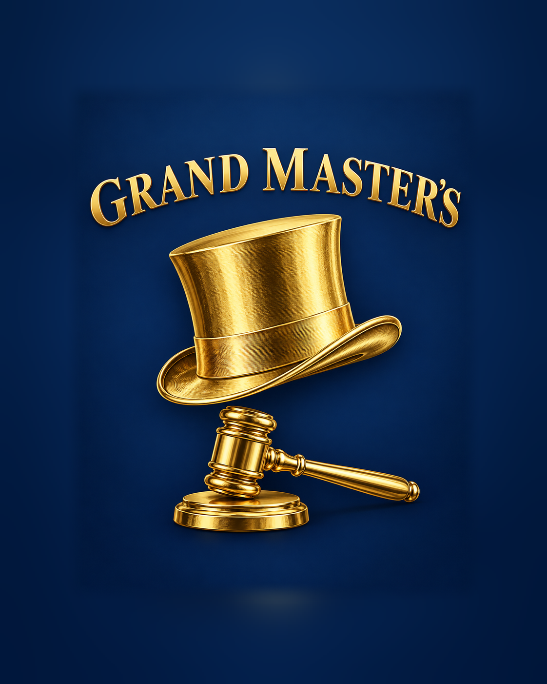 Illustration of a gold Grand Master's top hat and gavel; historical portrait unavailable